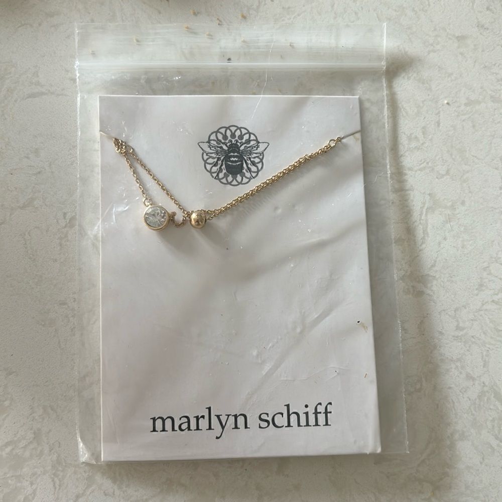 Marlyn Schiff gold dainty necklace New in box